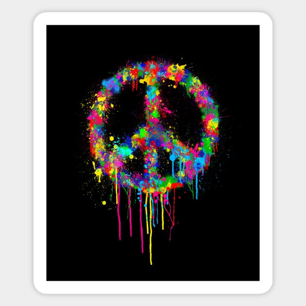 Peace Splat 2 Sticker by BlackCollarPolitics